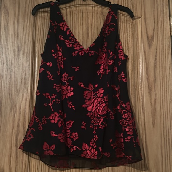 Vintage burn out velvet floral tank top - Picture 5 of 5